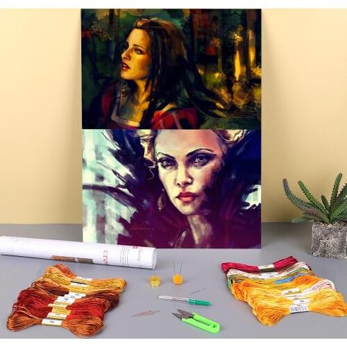 Doodles Printed Fabric 11CT Cross-Stitch Embroidery Patterns DMC Threads Handicraft Handiwork Hobby Sewing Sales Different