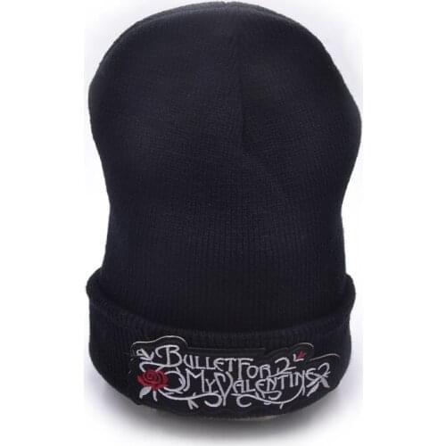 Bullet For My Valentine logo Wool Beanies 6 colors Knit Mens Winter Hats For Men Women Beanie Warm Baggy Outdoor Sports Hat