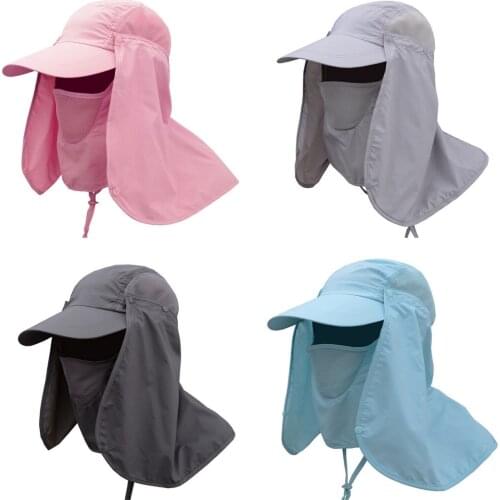 Sun Hat For Man Sunhat Summer Outdoor Quick-drying Sunscreen Fisherman Hat Fishing Breathable Sun hats Female Face Mask