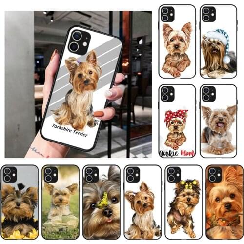 Lovely Yorkshire Terrier dog Soft TPU Silicone Phone Case For iPhone XR 12 11 Pro Max X XS 7 8 6 6S Plus 5S SE2020 12Mini Cover