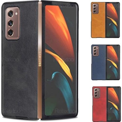Foldable Leather Phone Case for Samsung Galaxy Z Fold 2 5G Case Cover for Samsung Galaxy Z Fold2 5G Shockproof Coque Fundas