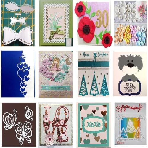 Christmas background bowknot border metal cutting diy photo album scrapbook card making embossing template decoration mold