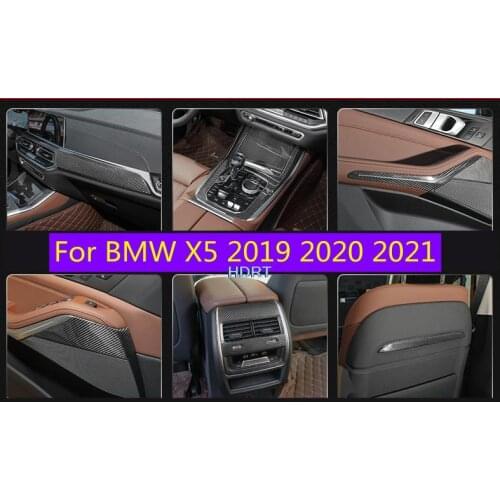 Car Inner Door Audio Speaker Gearshift Panel Door Armrest Reading Light Cover Trim Car Sticker For BMW X5 2019-2021 Accessories