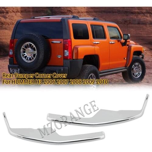 Rear Bumper Corner Cover Trim Mask ABS CHrome For HUMMER H3 2006 2007 2008 2009 2010