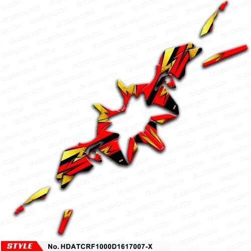 Aftermarket Motorcycle Graphics Décor for Africa Twin CRF1000D CRF1000L 2016 2017, Style No.HDATCRF1000D1617007-X