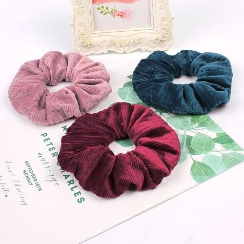 Super Big Hair Ties For Lady Korean Style Women Large Fluffy Hair Scrunchy Good Quality Velvet Hair Bands Girls Accessories