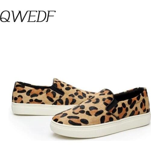 Women Flats Leopard Slip On Comfort Shoes Ladies Canvas Vulcanized Shoes Female Sneakers Fashion Casual Platform Shoes Z5-21