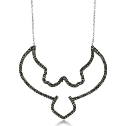 Tevuli 925 Sterling Silver Black Eagle Women Necklace