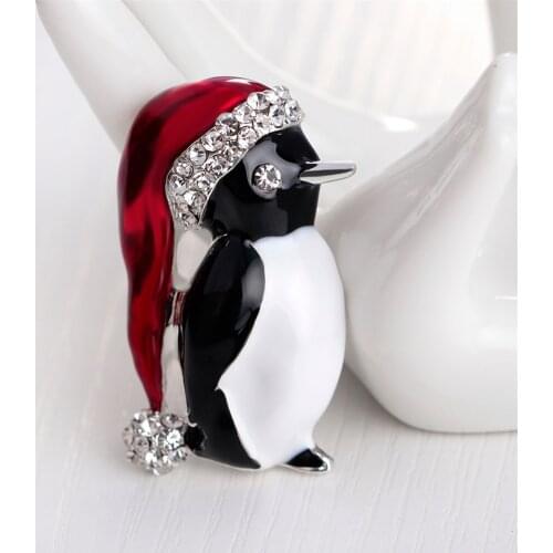 1pc Christmas Ornament Decoration Pendants Ornaments Animal Penguin Brooch Christmas Brooch Christmas Gift