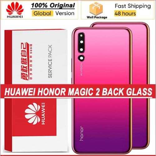 100% Original Back Housing for HUAWEI Magic 2 TNY-AL00 TNY-TL00 Back Cover Battery Glass Door Rear Case with Camera Lens