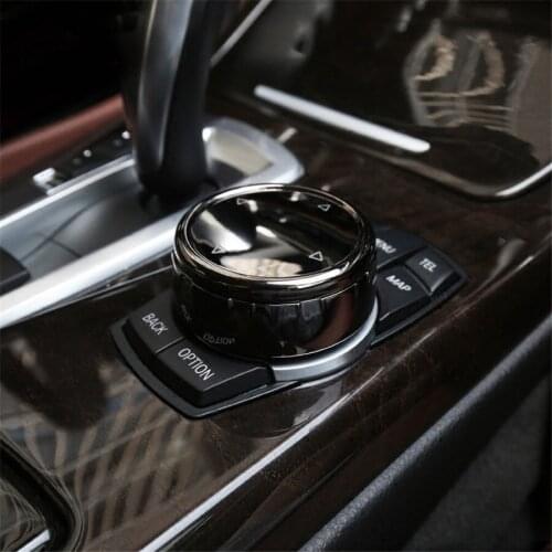 3D Black Car Multimedia Knob Covers Stickers Replacement for BMW E46 E39 E60 E90 F30 E36 F10 X5 E53 F20 F30 E34 Car Styling