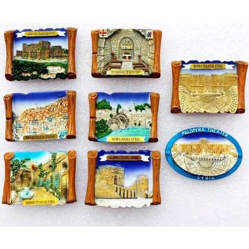 Syrian Capital, Damascus Creative 3D Fridge Magnets World Travel Souvenirs Refrigerator Magnetic Stickers Home Decor