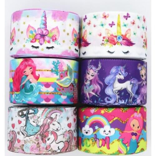 50 Yards Printed Grosgrain Ribbon 1.5" 38MM For Hair Bows DIY Crafts Handmade Accessories M19042401