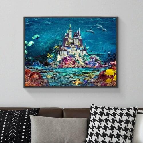 Muxun Diy Diamond Painting Full Square/Round Landscape Underwater World Embroidery Sale Diamond Mosaic Rhinestones Decor X0230