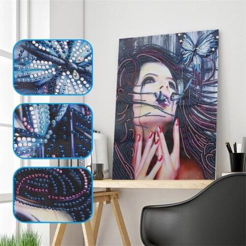 Butterfly Beauty 5D DIY Special Shaped Diamond Painting Embroidery Needlework Rhinestone Crystal Cross Craft Stitch Kit