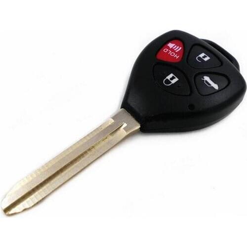 4 Buttons Remote Key Shell Case For Toyota Camry (band red button) With TOY43 Blade Fob Key Blank Cover 5PSC/lot