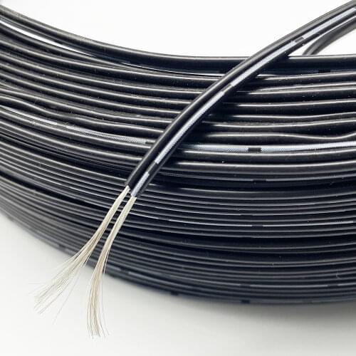 Flexible Silicone Cable Wire 24AWG 2P 4P 5P Parallel Black Cable 0.2 Square High Temperature LED Strip Lamp Lighting Cable