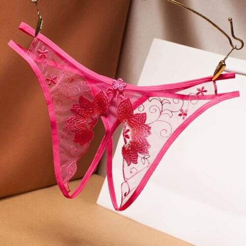 Hot Erotic Sexy Panties Open Crotch With Transparent Porn Lace Thongs Crotchless G Strings Open Underwear Women Sexy Lingerie