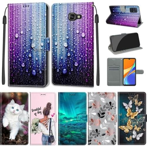 Flip Leather Case For Samsung Galaxy A5 2016 Case Wallet Card Holder Stand Book Cover For Samsung Galaxy A510 Raindrops Pattern