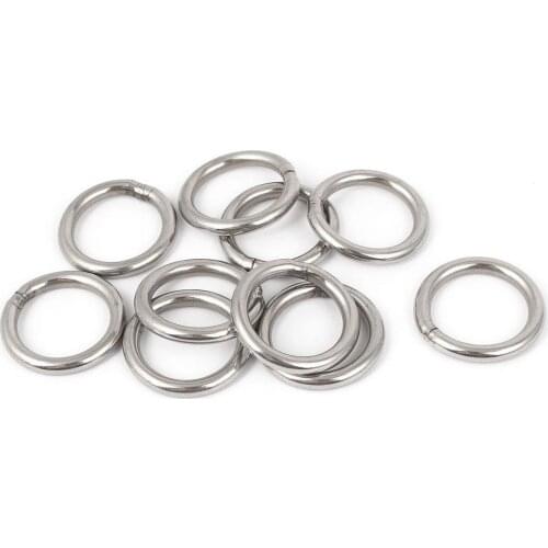 M4 x 30mm Stainless Steel Strapping Welded Round O Rings 10 Pcs Drop Shipping