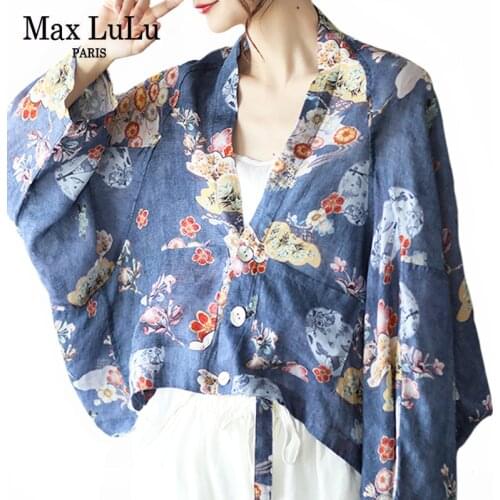 Женские голубые рубашки Max LuLu China At AliExpress