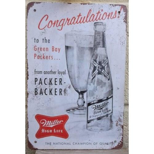 Miller Retro Metal Tin Sign Plaque Poster Wall Decor Art Shabby Chic Gift