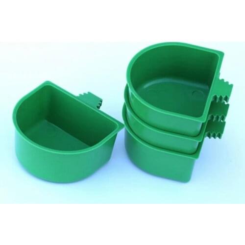 1/2PCS Bird Water Dish Plastic Semi-circle Parrot Water Bowl Bird Hanging Feeding Bowl Removable Bird Feeder Bowl Legendog