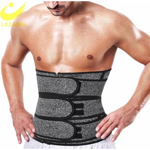 LAZAWG Mens Gym Neoprene Waist Trainer Belt Fitness Corsets Burner Tummy Control Fitness Slimming Body Shaper Workout Shapewear