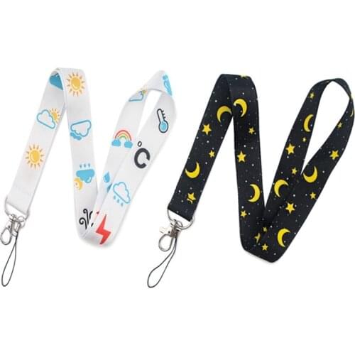 New Moon Lanyards Good Night Neck Strap Mobile Phone Keys ID Card Holder Lanyard for Keys DIY Hanging Rope Lanyards 2021