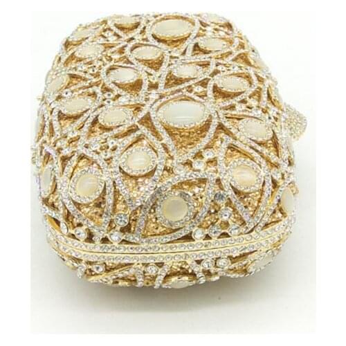 New Crystal Rhinestone Luxury Dinner Bag Full Diamonds Ladies Evening Handbags Women Dress Party And Bridal Wedding Purse