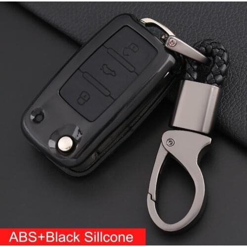 New Carbon fiber Car key Bag case keyfob for Volkswagen tiguan Gol CrossFox Plus Eos Scirocco Beetle 3 buttons super Great cool