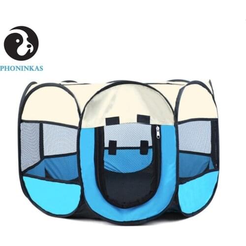 Pet Bed Portable Tent Folding Dog House Cage Dog Cat Playpen Indoor Puppy Cage Crate Delivery Room Kennel Octagonal Fence