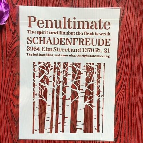 29 * 21cm Forest trees DIY Stencils Wall Painting Scrapbook Coloring Embossing Album Decorative Paper Card Template
