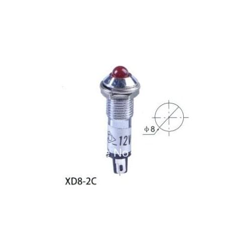 XD8-2 pilot lamp mounting hole:8mm 220VAC,110VAC,24VDC,12VDC,6VDC red,green,yellow