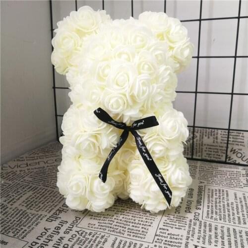 20/32cm Rose Bear Mold 200PCS Mini PE Rose Artificial Flower Head for DIY Rose Bear Foam Bear Luck Bear Mold