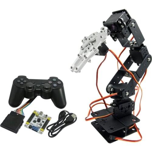6DOF Robot Arm Mechanical Robotic Arm Clamp Claw & Servos & Controller for Arduino TZT2U