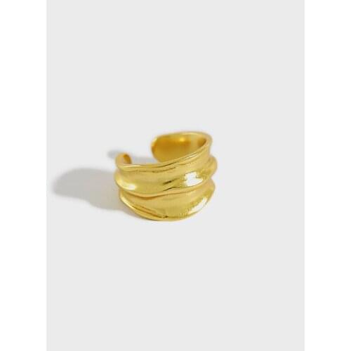 9.5mm*7.9MM ONLY 1PC (No pierced) Authentic 925 Sterling silver irregular Wider molten CCLIP Earrings jEWELRY TLE983