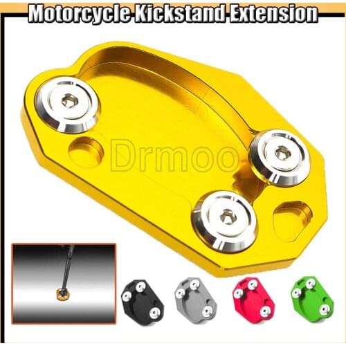 Motorcycle CNC Accessories Aluminum Side Stand Enlarge Kickstand Parts For Kawasaki Z1000 Z1000SX ZX10R ZX6R ER6N ER6F