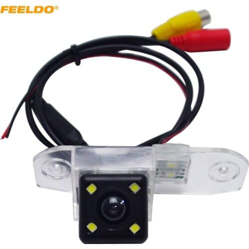 FEELDO 1PC Car Rear View Camera With 4-LED light For Volvo C70 I II V70 II III XC70 Parking Backup Camera Kit #FD-5444