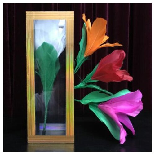 Flower from Crystal Tube Crystal Clear Magic Tricks For Magician Stage Flower Appearing Clarity Tube Illusion Mentalism Funny