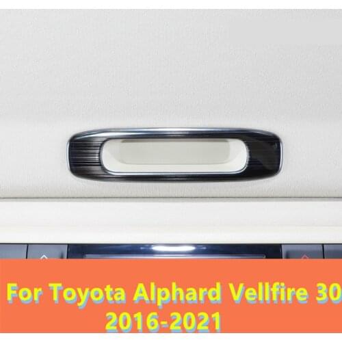Car Skylight handle decoration Sequin Car Roof Sequin Panel frame Interior decoration For Toyota Alphard Vellfire 30 2016-2021