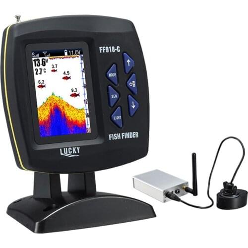 2021 New Hot Finder FF918CWLS Wireless Operation Echo Fish Finder 980 Feet Operating Range 45 Degrees Detecting Camera Detector