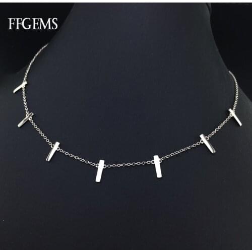FFGems Real 925 Sterling Silver Necklace Pendant Elegant Women Lady Fine Jewelry Wedding Party Gifts Wholesale