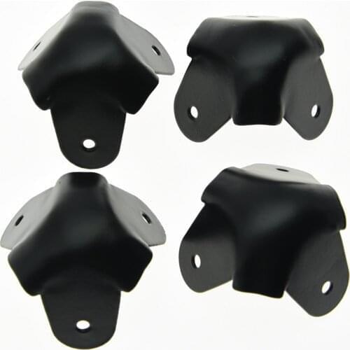 KAISH 8x Metal 3 Leg/3 Hole Guitar AMP Amplifier Corner Speaker Cabinet Corners Black