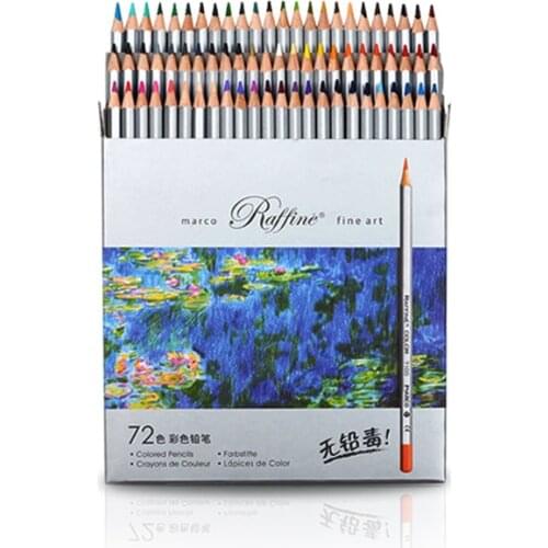 Marco 24/36/48/72pcs Colored Pencil Painting Set lapis de cor Non-toxic Lead-free Oily Color Pencil Writing Pen School Supplies