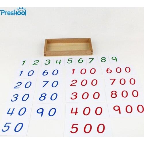 Montessori Kids Baby Toy Small PVC Number Cards With Box 1-9000 Preschool Brinquedos Juguets