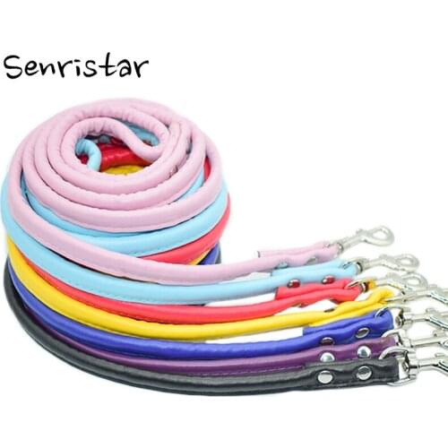 1piece/lot 7 Colors Soft Comfortable PU Leather Pet Leashes for Small Dogs Puppy 120cm Training Leash Puppy Dog Pet Cats Chains