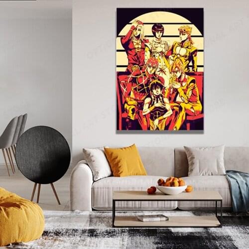 JoJo S Bizarre Adventure Canvas Wall Art HD Prints Poster Home Decoration Anime Character Painting Modular Pictures For Bedroom