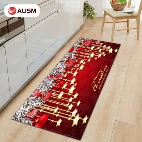 Christmas Floor Mat Carpet Kitchen Mat Dinning Room Doormat Christmas Decorations For Home Durable Xmas Home Decor Door Mat