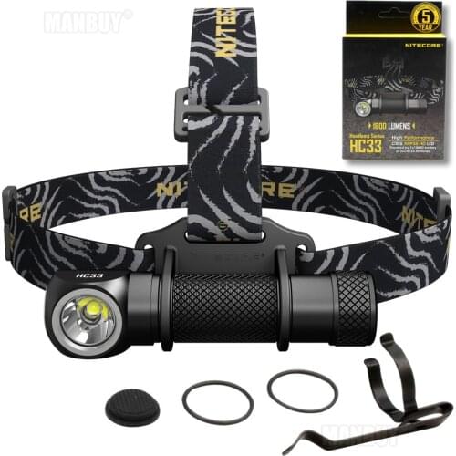 2021 NEW NITECORE HC33 Headlamp 1800 LMs CREE XHP35 HD LED Waterproof Flashlights Outdoor Camping Travel Hunting Fishing torch